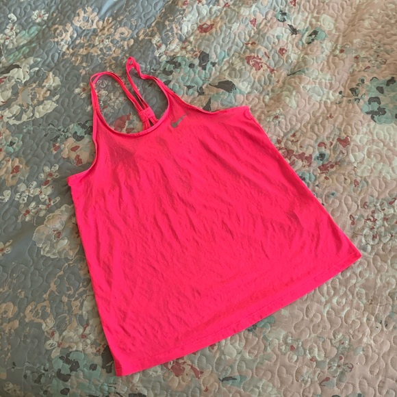 Nike bright pink workout top. - Picture 3 of 5